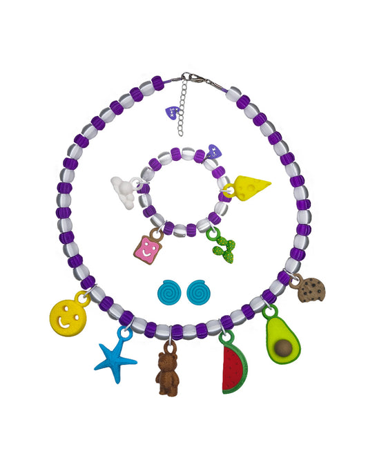 Collar+Pulsera con 10 Charms SancKids