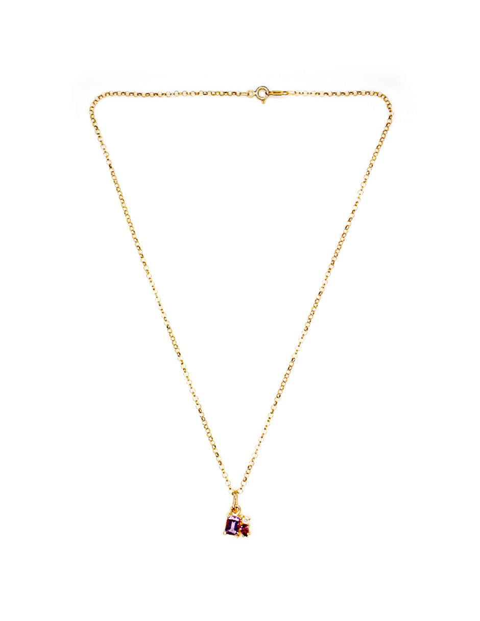 Collar Ara Amatista plata Sancjewelry