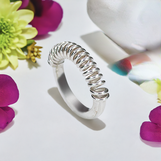 Anillo Espiral elaborado en plata.925 Sancjewelry