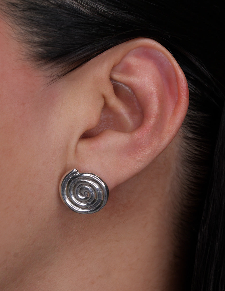 Aretes Espiral plata .925 Sanc Jewelry