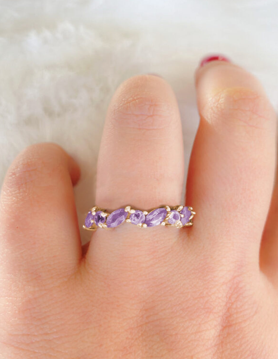 Anillo Ana Amatista plata Sanc Jewelry