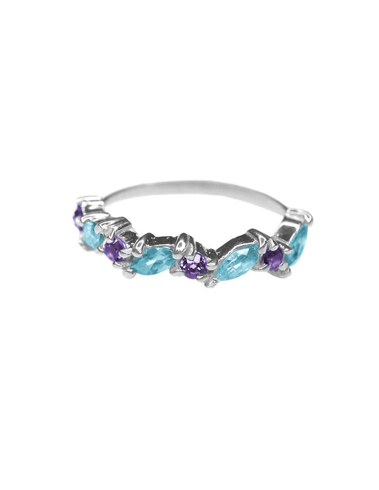 Anillo Ana Topacio Azul plata Sancjewelry