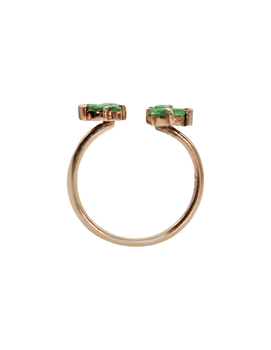 Anillo Flor piedras naturales Esmeralda SancJewelry