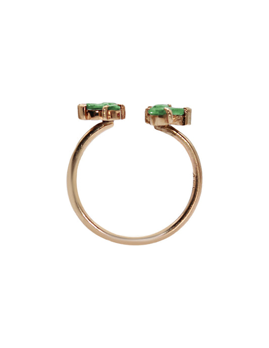 Anillo Flor piedras naturales Esmeralda SancJewelry