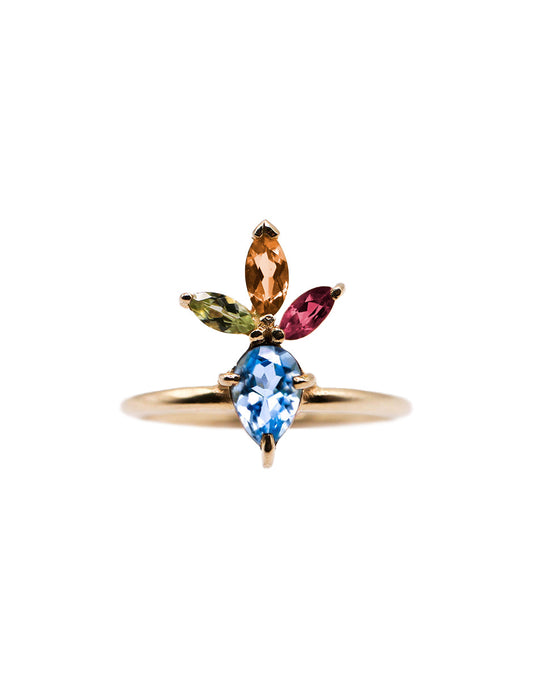 Anillo Fresa Rainbow plata Sancjewelry