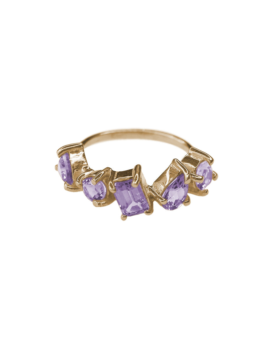 Anillo Maria Amatista en plata Sanc Jewelry