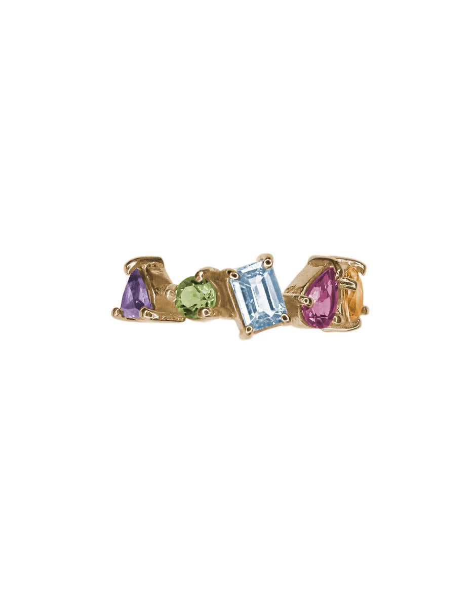 Anillo María con piedras naturales