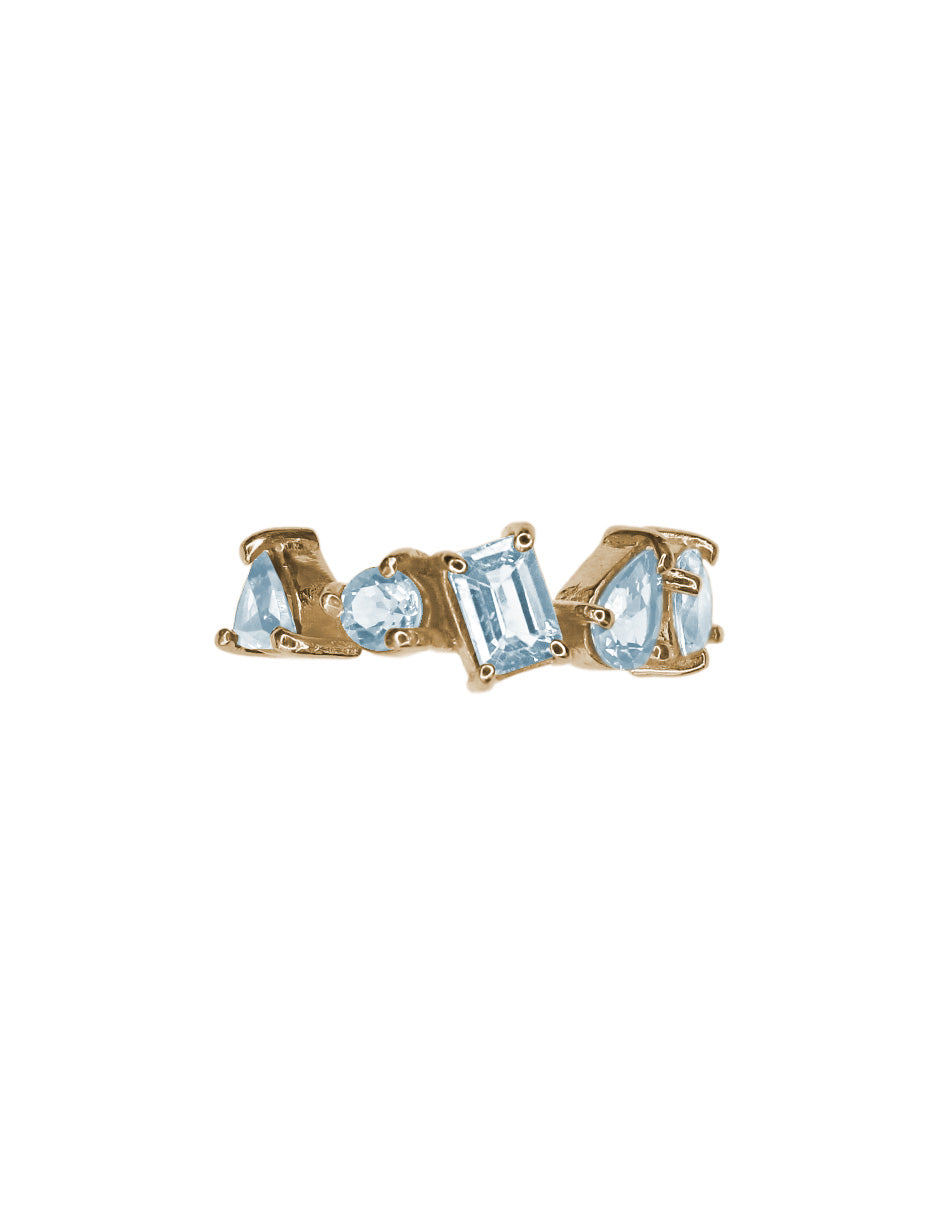 Anillo Maria Topacios Azules