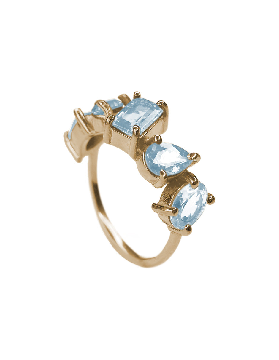 Anillo María con piedras naturales