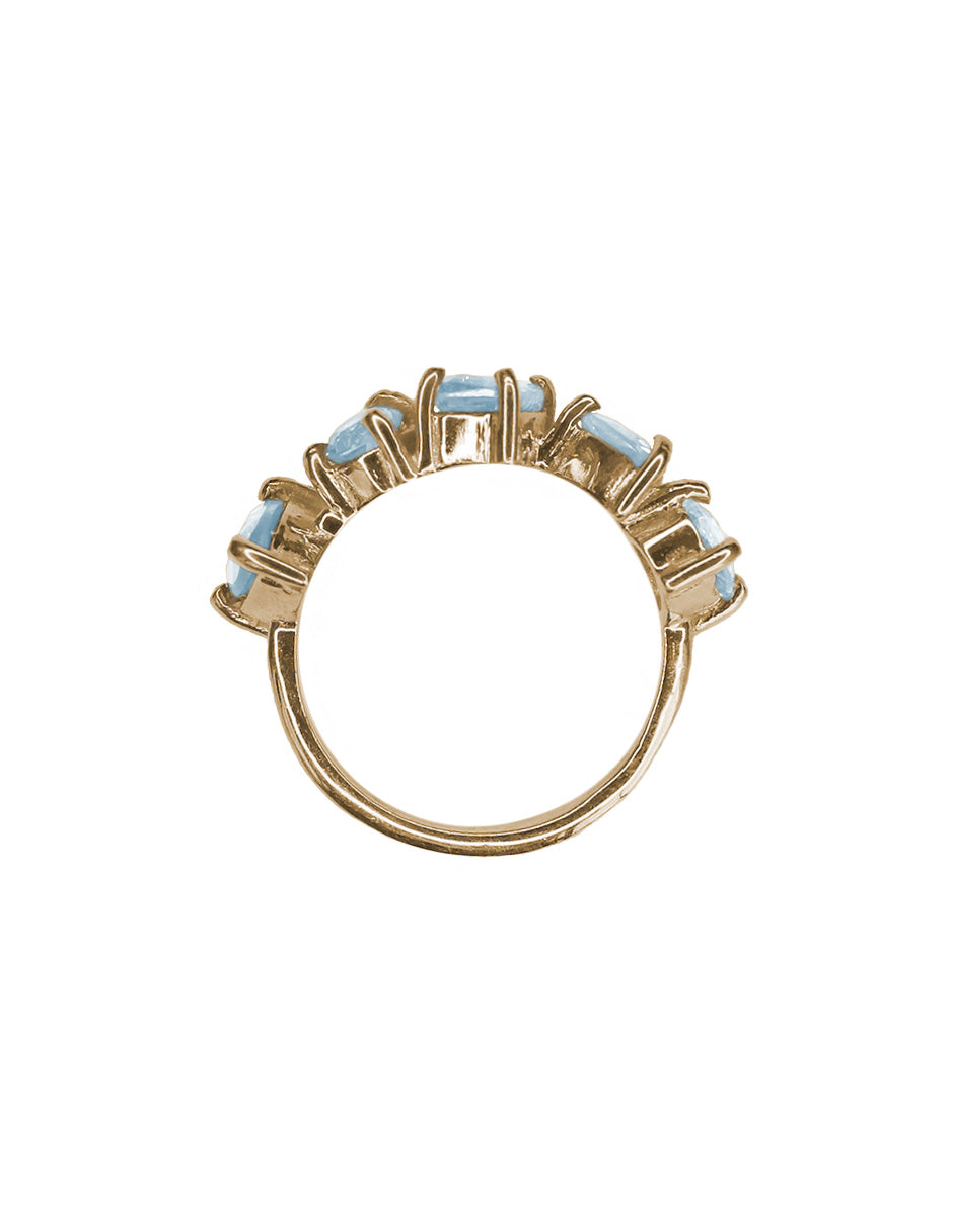 Anillo Maria Topacios Azules