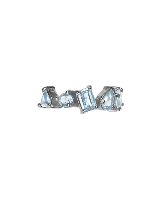 Anillo María piedras naturales topacio azul Sancjewelry