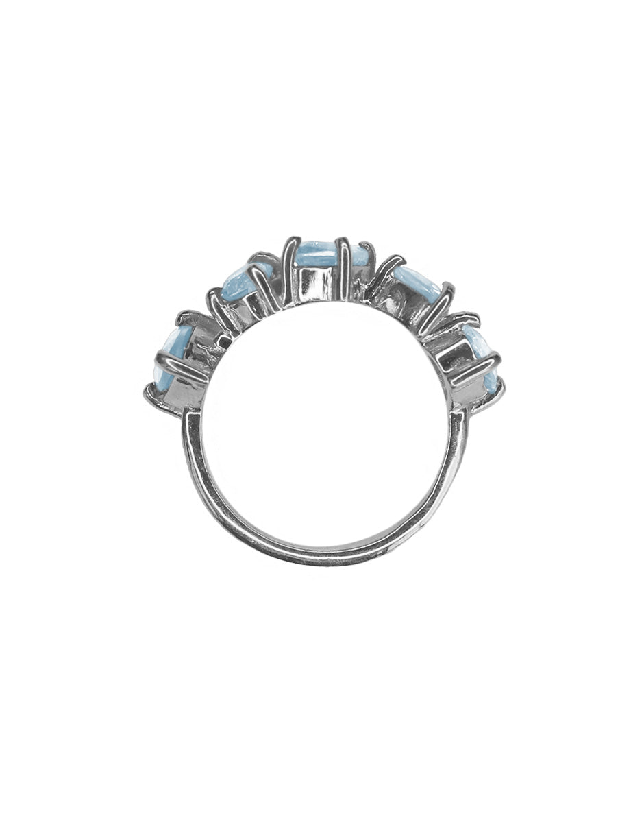 Anillo Maria Topacios Azules