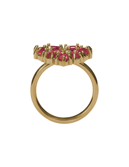 Anillo Mini Corazón Rodolita plata Sancjewelry