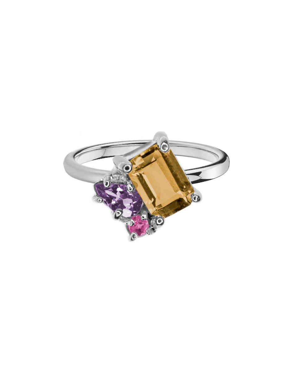 Anillo Ara piedras naturales