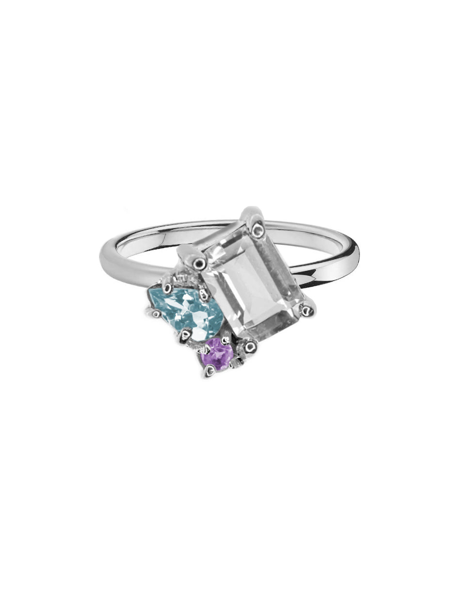 Anillo Ara piedras naturales