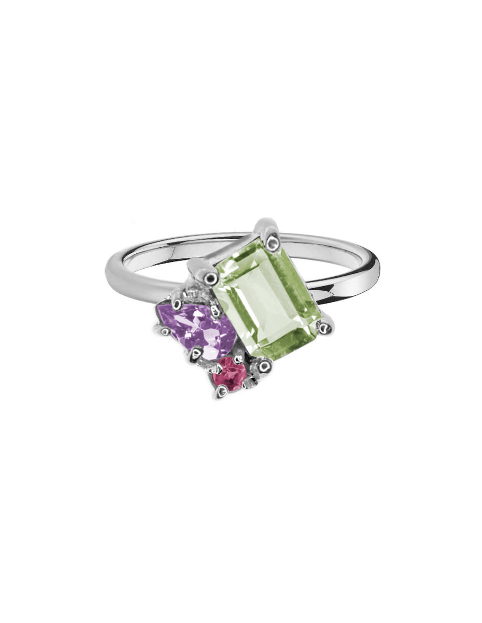 Anillo Ara piedras naturales