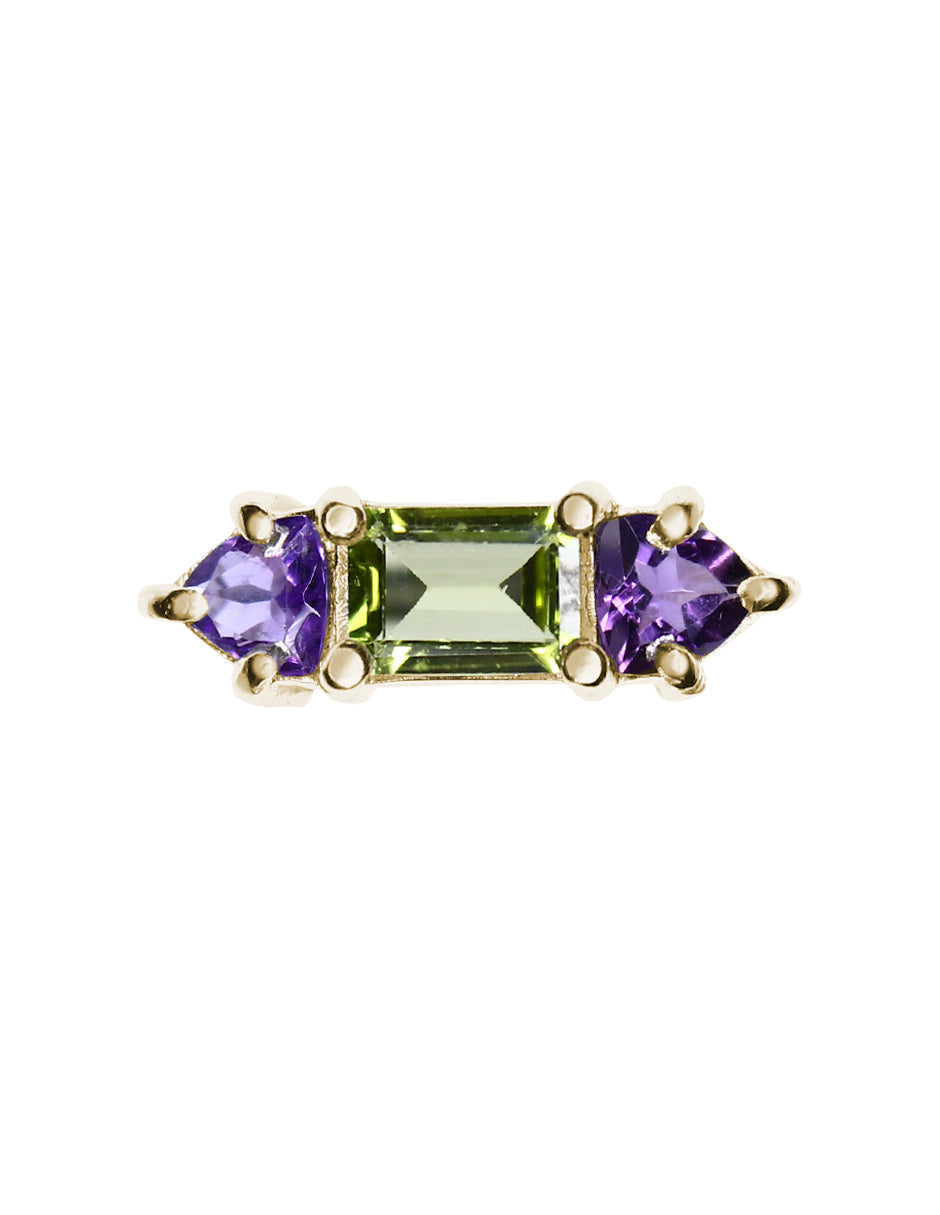Anillo Clara Amatista y Peridoto Sancjewelry