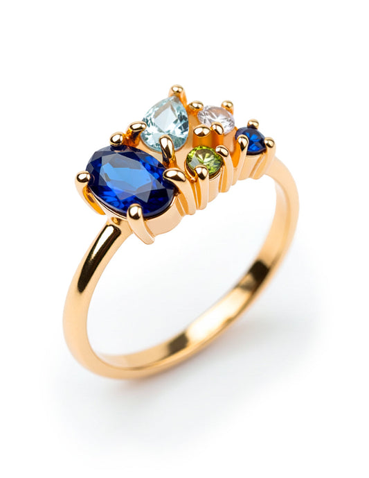 Anillo Fernanda Iolita plata .925 Sancjewelry