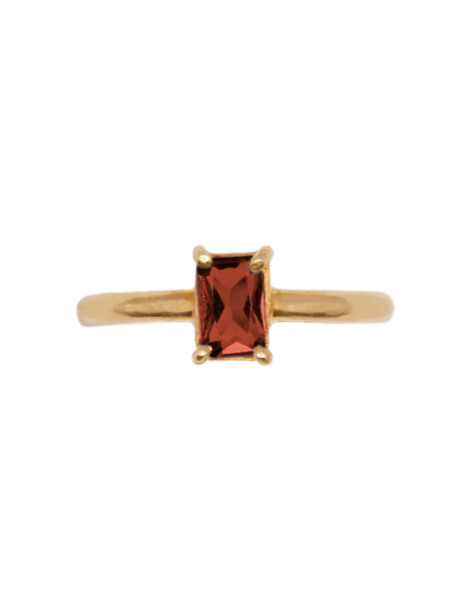 Anillo Sara granate Sancjewelry