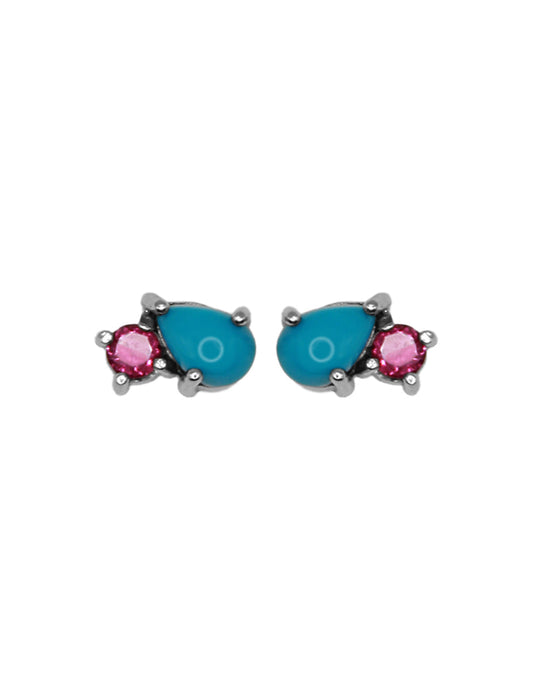 Aretes Mini Zoe piedras naturales Sancjewelry