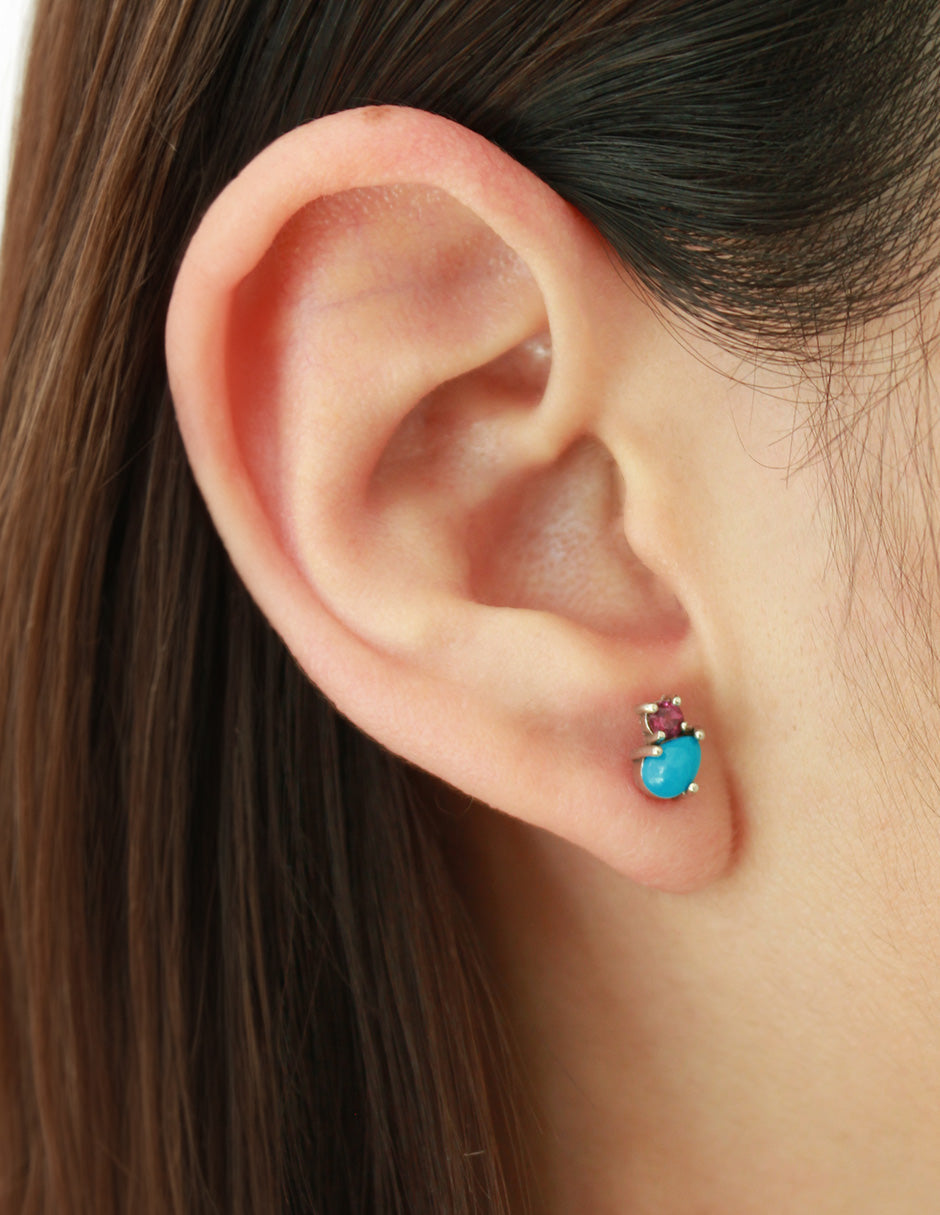 Aretes Mini Zoe piedras naturales Sancjewelry