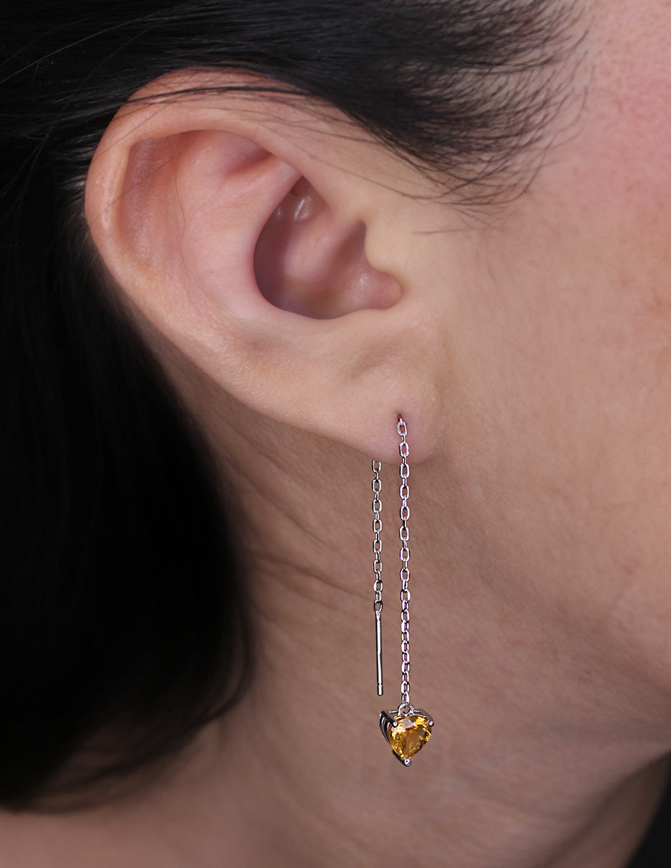 Aretes Cadena Corazón