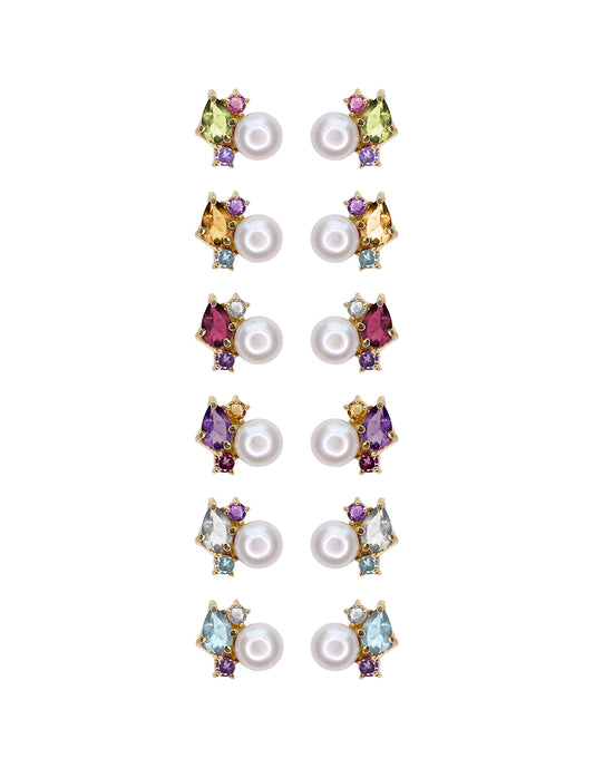 Aretes Angie piedras naturales