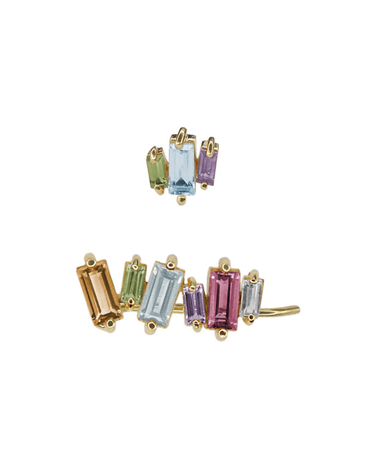 Aretes Baguette Rainbow Sancjewelry