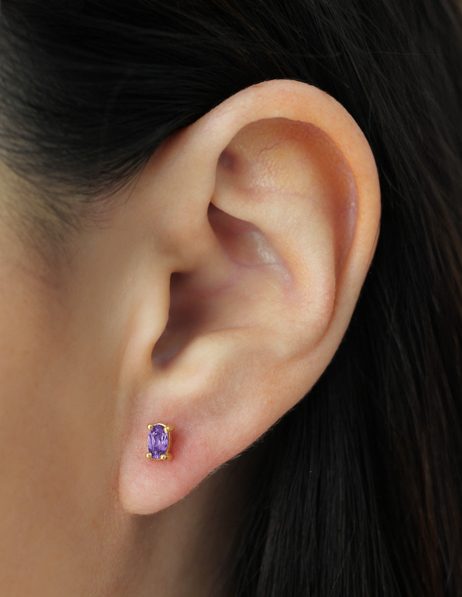 Aretes Oval Amatista