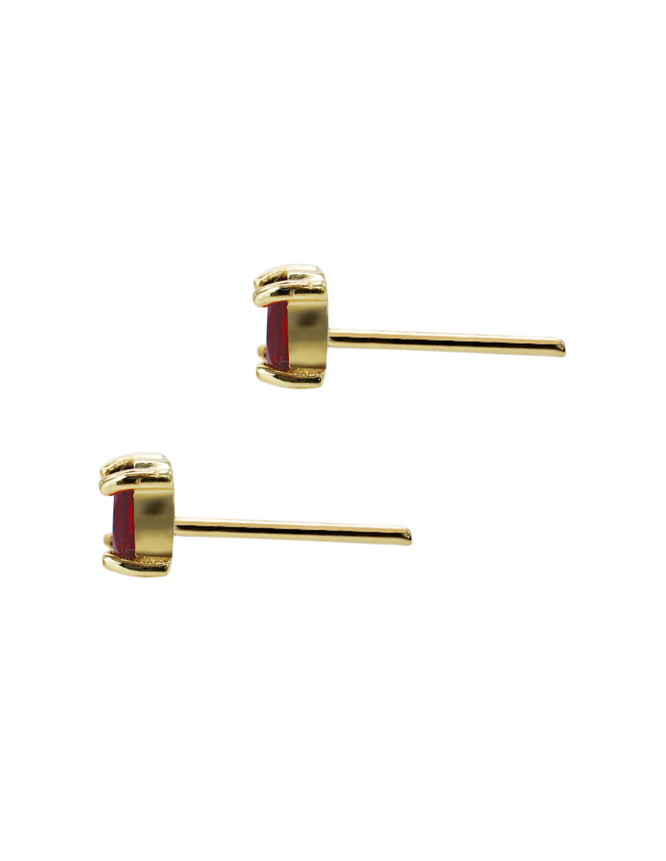 Aretes Cuadrado Granate