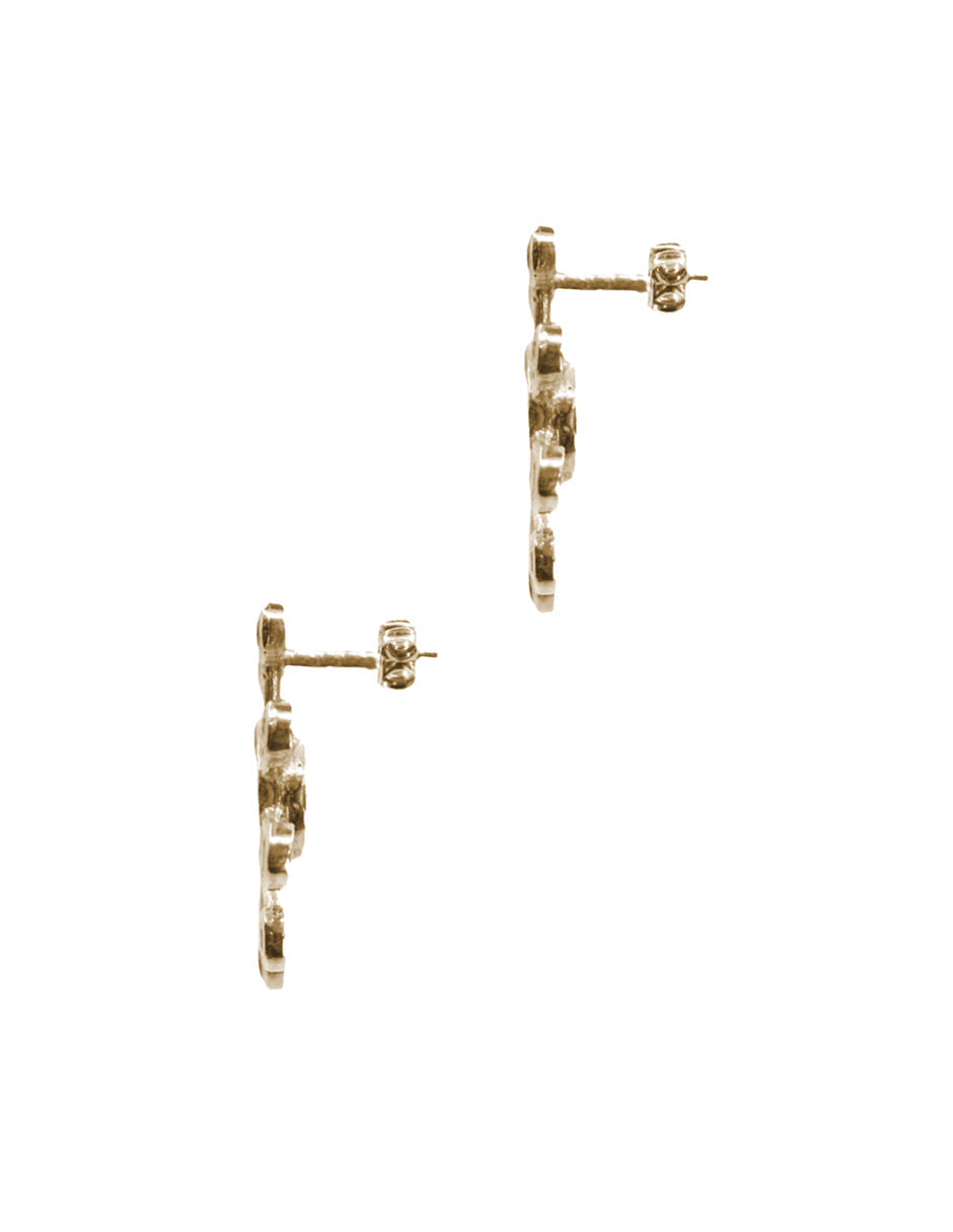 Aretes Sol Granates plata Sancjewelry