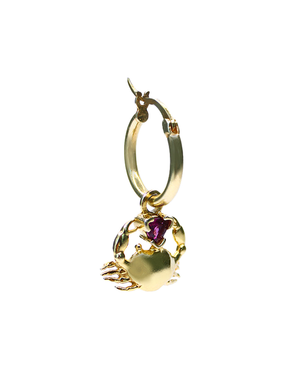 Charm mini cangrejo rodolita Sancjewelry