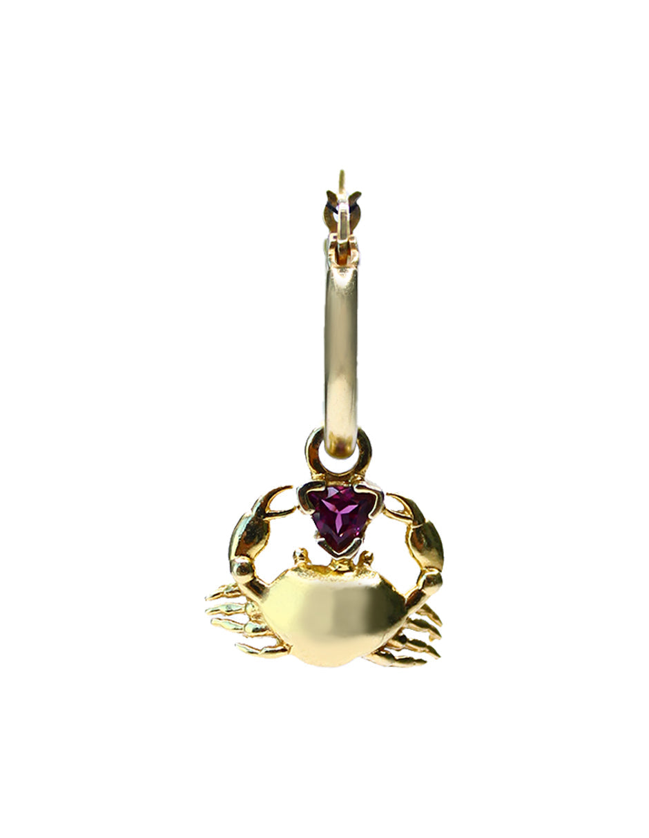 Charm mini cangrejo rodolita Sancjewelry