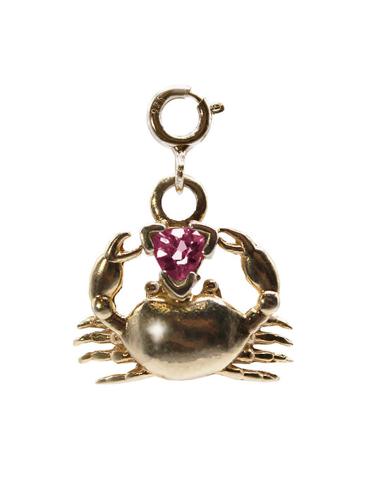 Charm cangrejo rodolita Sancjewelry