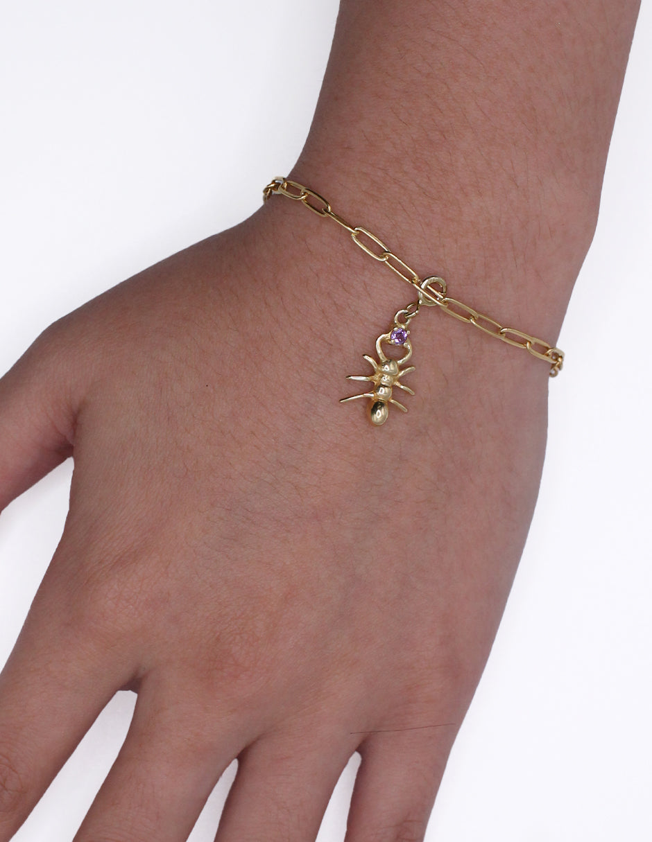 Charm Hormiga con broche plata Sancjewelry