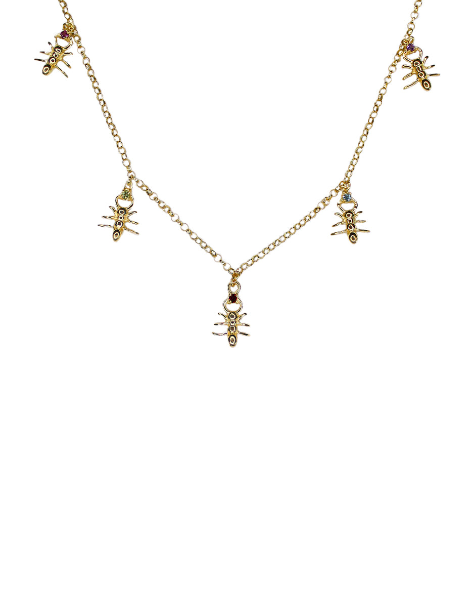 Collar 5 hormigas plata sancjewelry