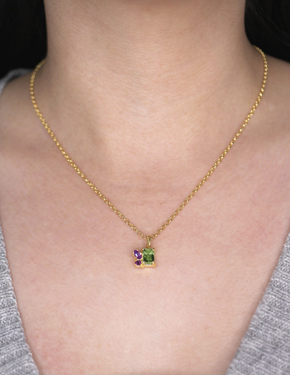 Collar Ara peridoto plata Sancjewelry