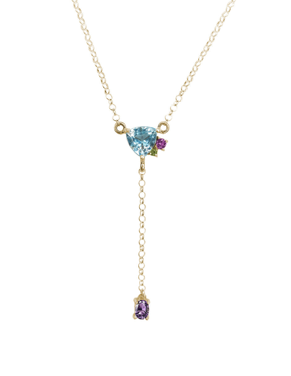 Collar Eli con piedras naturales plata .925 Sanc Jewelry