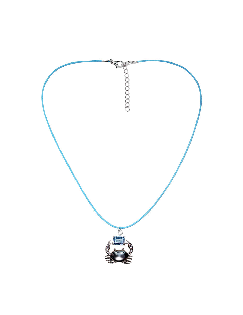 Collar Cangrejo Topacio azul Sancjewelry