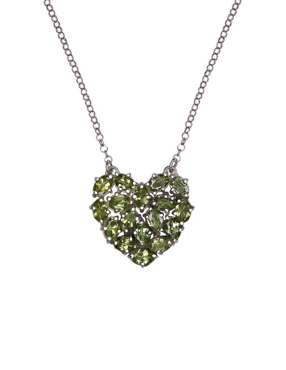 Collar Corazón Peridoto