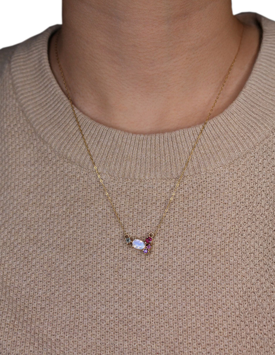 Collar Daniela Moonstone oro Sancjewelry