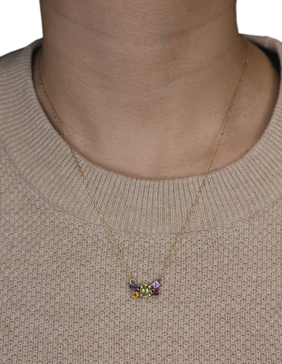 Collar Isadora peridoto oro Sancjewery