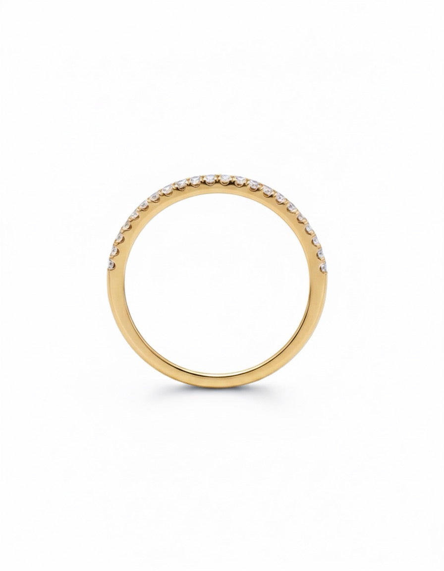 Media Churumbela con Diamantes oro Sancjewelry