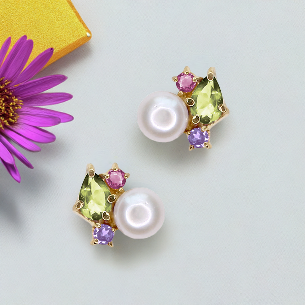 Aretes Angie piedras naturales