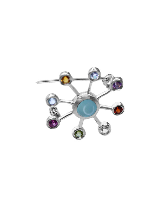 Pin Sol Calcedonia Azul