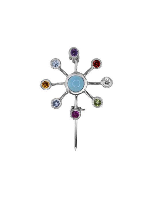 Pin Sol Calcedonia Azul