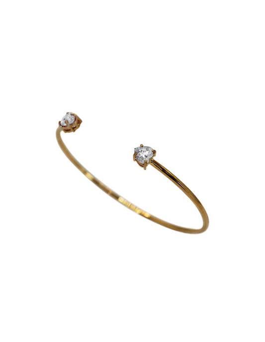 Pulsera Corazón con Topacio Blanco plata Sancjewelry