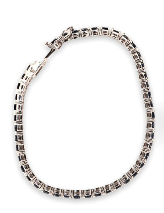 Pulsera Tennis Zafiros plata Sancjewelry