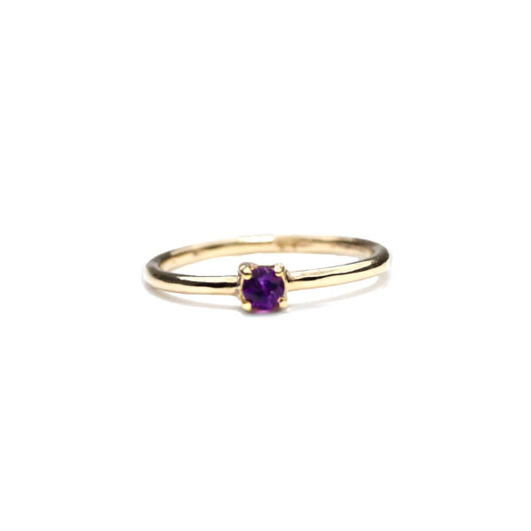 Anillo Solitario Con Amatista Oro Sancjewelry