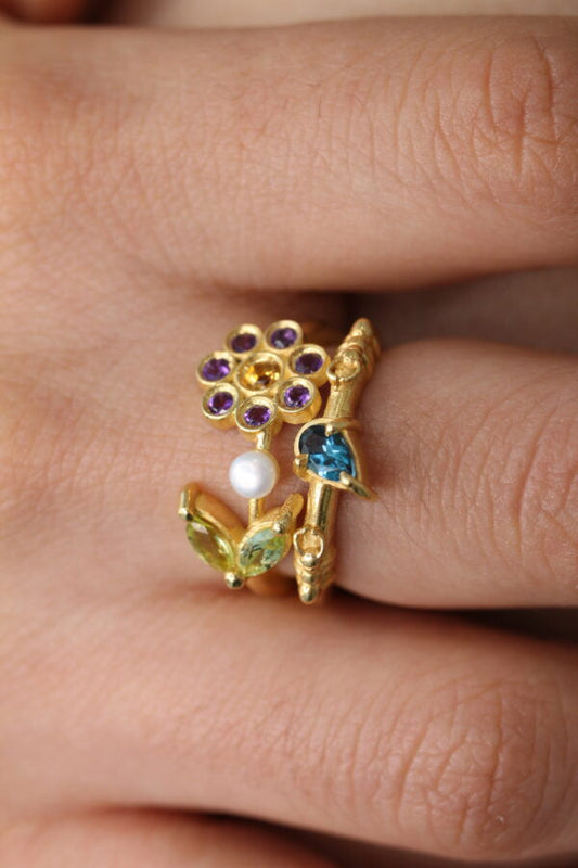 Anillo Jardín plata Sancjewelry